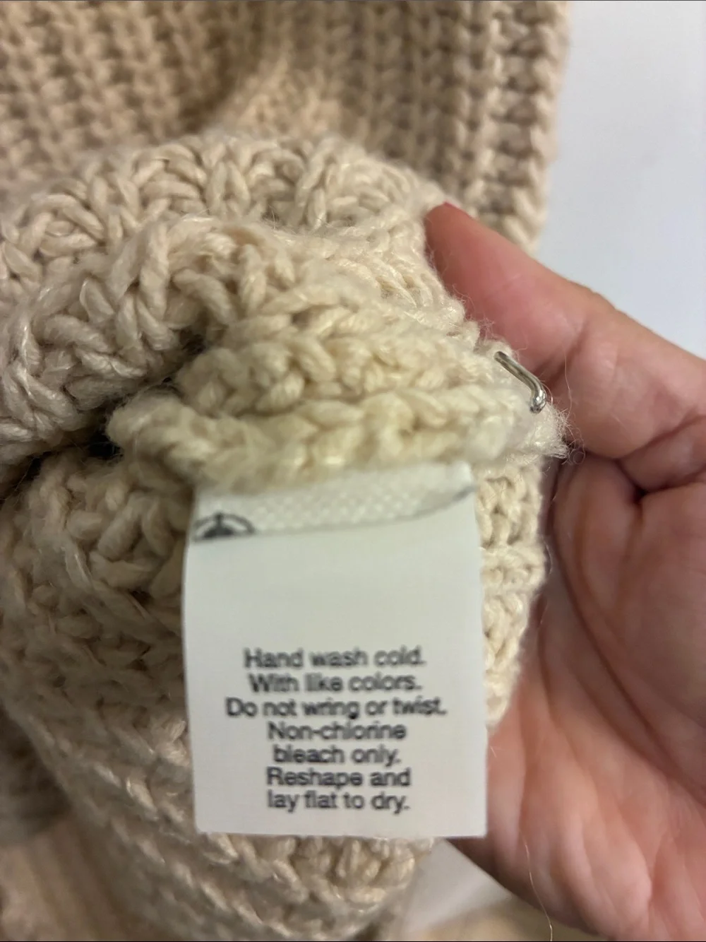 J. Crew Cream Sleeveless Chunky Knit Cowl Sweater Sz S-Wool Blend